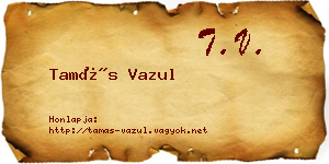 Tamás Vazul névjegykártya